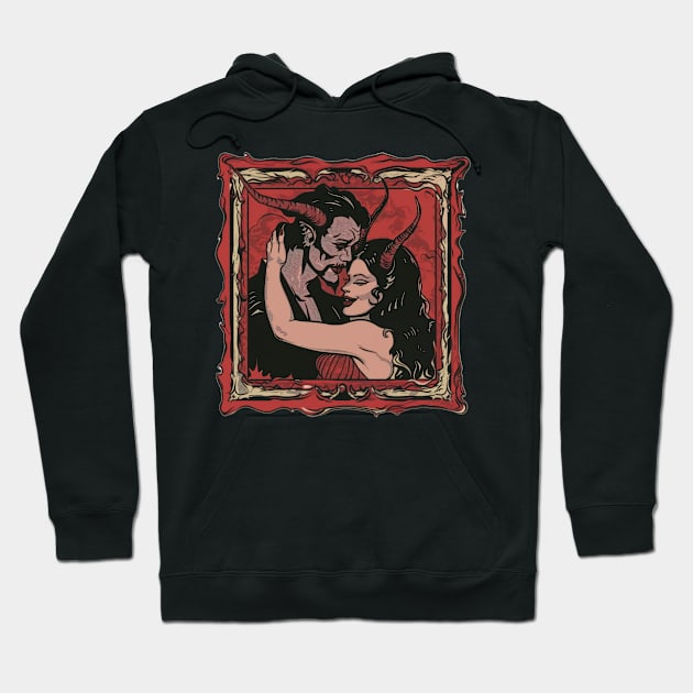 Devil Woman & Man. Love in Hell Hoodie by Vlaa